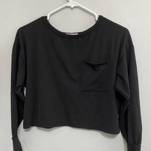 OLIVIA RAE CROPPED BLACK LONG SLEEVE